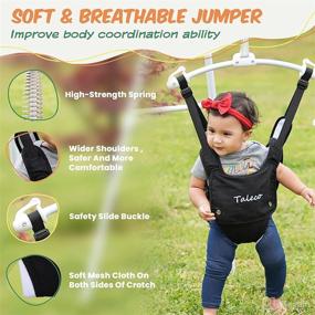 img 1 attached to 👶 Versatile 2-in-1 Baby Jumper & Swing: Indoor and Outdoor Use, Foldable Stand for Stable Toddler Fun
