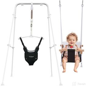 img 4 attached to 👶 Versatile 2-in-1 Baby Jumper & Swing: Indoor and Outdoor Use, Foldable Stand for Stable Toddler Fun