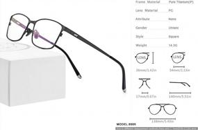 img 3 attached to FONEX Titanium Glasses Eyeglasses 8505