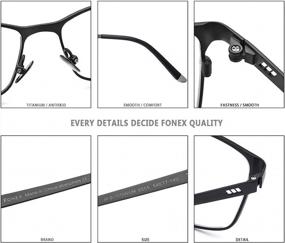 img 2 attached to FONEX Titanium Glasses Eyeglasses 8505
