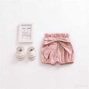 img 3 attached to 👶 Stylish AYIYO Baby Bubble Shorts: Adorable Bowknot Ruffle Bloomers for Infant Toddler Girls