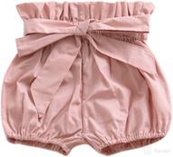 👶 stylish ayiyo baby bubble shorts: adorable bowknot ruffle bloomers for infant toddler girls логотип