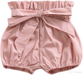 img 4 attached to 👶 Stylish AYIYO Baby Bubble Shorts: Adorable Bowknot Ruffle Bloomers for Infant Toddler Girls