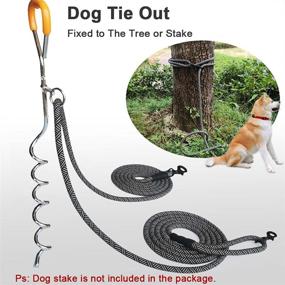 img 1 attached to MayPaw 16FT Long Rope Leash: Versatile Dog Training & Tie-Out Check Cord for Outdoor Activities