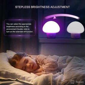 img 1 attached to 🍄 Rechargeable LED Mushroom Lamp, Multicolor Cute Night Light, Dimmable Nightlight for Bedroom, Nursery, Baby Breastfeeding - Warm Lighting