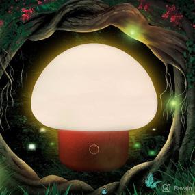 img 4 attached to 🍄 Rechargeable LED Mushroom Lamp, Multicolor Cute Night Light, Dimmable Nightlight for Bedroom, Nursery, Baby Breastfeeding - Warm Lighting