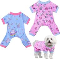 🐶 pedgot 2-piece dog pajamas: comfy cotton onesies for adorable puppy outfits & small dog jammies логотип