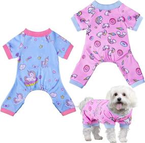 img 4 attached to 🐶 Pedgot 2-Piece Dog Pajamas: Comfy Cotton Onesies for Adorable Puppy Outfits & Small Dog Jammies