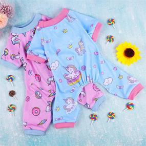 img 1 attached to 🐶 Pedgot 2-Piece Dog Pajamas: Comfy Cotton Onesies for Adorable Puppy Outfits & Small Dog Jammies