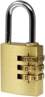 durable & secure toolman solid brass padlock for indoor & outdoor use - unlocking with mechanical combination, compatible with popular power tool brands logo