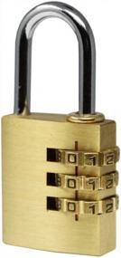 img 1 attached to Durable & Secure Toolman Solid Brass Padlock For Indoor & Outdoor Use - Unlocking With Mechanical Combination, Compatible With Popular Power Tool Brands