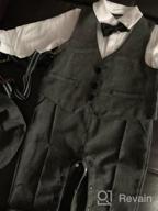 картинка 1 прикреплена к отзыву WESIDOM Infant Boy Tuxedo Jumpsuit Set 3Pcs - Long Sleeve Gentleman Wedding Outfit With Vest Coat & Beret Hat от Affan Yeo