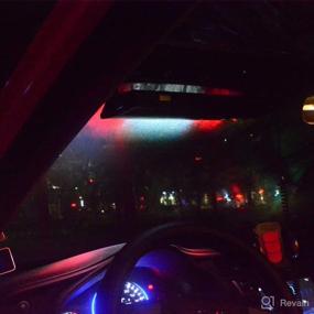 img 3 attached to 🚒 Highly Visible LED Strobe Red White Emergency Dash Lights with 16 Flashing Patterns for Firefighter First Responder Vehicles POV - Interior Front Windshield and Rear Window Warning Lighting.