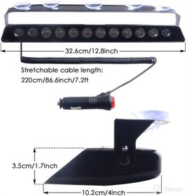 img 1 attached to 🚒 Highly Visible LED Strobe Red White Emergency Dash Lights with 16 Flashing Patterns for Firefighter First Responder Vehicles POV - Interior Front Windshield and Rear Window Warning Lighting.