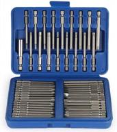 rocaris 50 piece magnetic screwdriver bit set with case - hex, star, philips, square and spanner bits for efficient home and professional use logo