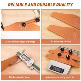 img 3 attached to Neitra Stair Tread Template Tool: Accurately Measure Angle And Length Of Stairs With Solid Metal Jig And Dual-Use Sliding Rod And Wooden Strip