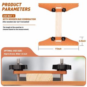 img 1 attached to Neitra Stair Tread Template Tool: Accurately Measure Angle And Length Of Stairs With Solid Metal Jig And Dual-Use Sliding Rod And Wooden Strip