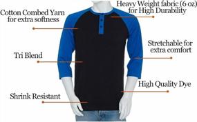 img 2 attached to Styllion Raglan Tall Henley 2XLT: Premium Men's Clothing for Shirts