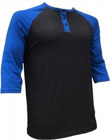 img 4 attached to Styllion Raglan Tall Henley 2XLT: Premium Men's Clothing for Shirts