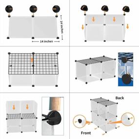 img 1 attached to Портативные кубы для хранения MAGINELS: куб 14X14 (12) с металлической панелью для большей устойчивости, модульные книжные полки и полки для одежды - органайзер для комнаты Cubby Cube