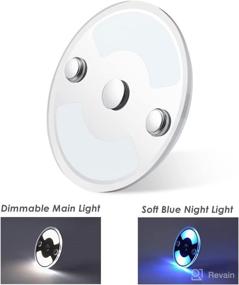 img 1 attached to 🔆 12V Dimmable RV Interior LED Puck Light Set - Acrylic Disk Light with Touch Switch, Surface Mount LED Light Fixture for Camper Van Motorhome Galley Cabinet Bedside Lighting - 4-Pack (3" Cool White)