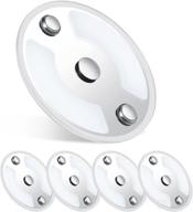 🔆 12v dimmable rv interior led puck light set - acrylic disk light with touch switch, surface mount led light fixture for camper van motorhome galley cabinet bedside lighting - 4-pack (3" cool white) логотип