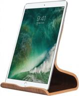 samdi wood tablet stand: stylish black walnut holder for ipad, kindle, and other tablets (4-13 inch) logo