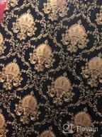 img 1 attached to QIHANG European Classic Black Damask Stereo Deep Embossed Wallpaper Roll - Perfect For Living Room, Hotel TV Backdrop 5.3M2 review by Brent Rosecrans