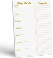 52-week magnetic meal planner and grocery list pad for fridge/desk - plan your weekly menu and shopping list with ease! logo