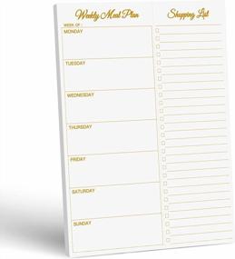 img 4 attached to 52-Week Magnetic Meal Planner And Grocery List Pad For Fridge/Desk - Plan Your Weekly Menu And Shopping List With Ease!