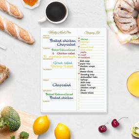 img 3 attached to 52-недельный магнитный планировщик еды и блокнот со списком продуктов для холодильника/стола - планируйте свое еженедельное меню и список покупок с легкостью!