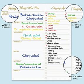 img 2 attached to 52-Week Magnetic Meal Planner And Grocery List Pad For Fridge/Desk - Plan Your Weekly Menu And Shopping List With Ease!