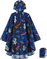 🌧️ reusable waterproof boys rain jacket - lightweight kids rain poncho, toddler raincoat logo