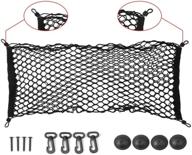 🔒 ideapro rear cargo net: secure multipurpose car netting carrier for suv, jeep, and truck (39x27 in) - includes mounting screws! логотип