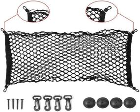 img 4 attached to 🔒 Ideapro Rear Cargo Net: Secure Multipurpose Car Netting Carrier for SUV, Jeep, and Truck (39x27 in) - Includes Mounting Screws!