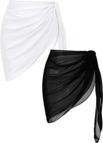 img 4 attached to Ekouaer Pieces Sarong Chiffon Swimsuit Women's Clothing : Swimsuits & Cover Ups