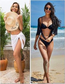 img 3 attached to Ekouaer Pieces Sarong Chiffon Swimsuit Women's Clothing : Swimsuits & Cover Ups