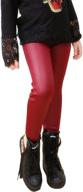 💖 tulucky winter leather stretch leggings for girls' clothing - best leggings logo