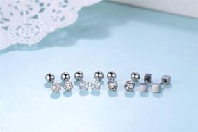 img 1 attached to Stylish & Durable: Get The Perfect Look With Gnoliew 18G Tragus Earrings Made Of 316L Stainless Steel