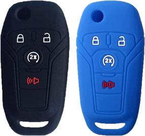 img 3 attached to Suitable For Ford F150 F250 F350 4 Button Car Silicone Remote Control Key Cover Interior Accessories