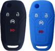 suitable for ford f150 f250 f350 4 button car silicone remote control key cover interior accessories logo