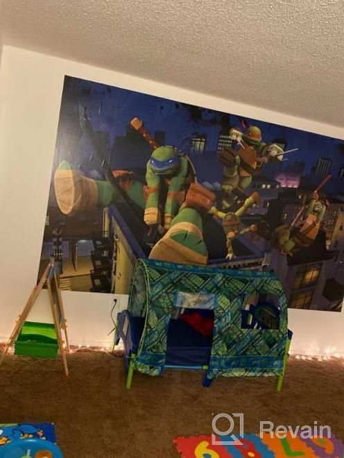 img 1 attached to Teenage Mutant Ninja Turtles Cityscape Wall Mural 10.5Ft X 6Ft RoomMates JL1297M Spray And Stick Removable Decal review by Guled Probz