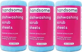 img 4 attached to Handsome Scrub Dishwashing Sheet: 50-Day Supply for Efficient Dish Washing - Amazon Vine (3)