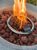 img 1 attached to Kante Concrete Propane Fire Pit Table, 50K BTU Geometric Gas Outdoor Fire Pit With Tray Style Lid And Dust Covers - 25In D X 18.5In H Smokeless Natural Concrete (A-GF002-C81921) review by Sean House