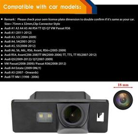 img 3 attached to High Definition 1280x720p Reversing Camera - Audi A3 8P 8V S3 A4 B6 B7 B8 S4 📸 A6 C6 S6 RS6 A8 RS4 TT 8N Q3 Q5 Q7 - Waterproof Night Vision - Clip Connector Style