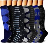 комплект из 8 компрессионных носков charmking для женщин и мужчин - поддержка кровообращения 15-20 мм рт. ст. для спортивного бега и езды на велосипеде логотип
