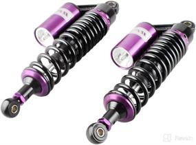 img 3 attached to 🏍️ GZYF 13.5" 340mm Motorcycle Pair Air Shocks Absorber: Perfect Fit for Honda, Suzuki, Kawasaki, Yamaha ATV, Go Kart, Quad, Dirt Sport Bikes - Black/Purple