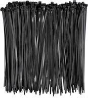 🔗 aptronix 10 inch black nylon zip ties - 250 premium heavy duty cable ties for secure wire management logo