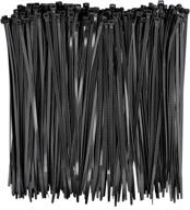 🔗 aptronix 10 inch black nylon zip ties - 250 premium heavy duty cable ties for secure wire management логотип