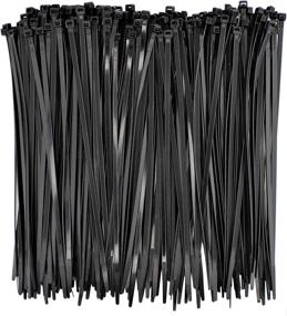 img 4 attached to 🔗 APTronix 10 Inch Black Nylon Zip Ties - 250 Premium Heavy Duty Cable Ties for Secure Wire Management